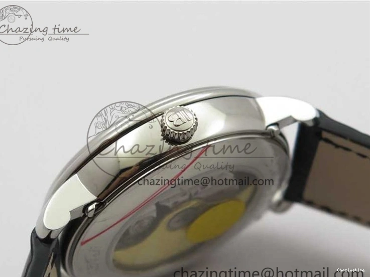 0311 MultiPurpose Villeret 6654 SS Complicated Function OMF 1:1 Best Edition White Dial on Black Leather Strap A6654 V 7901